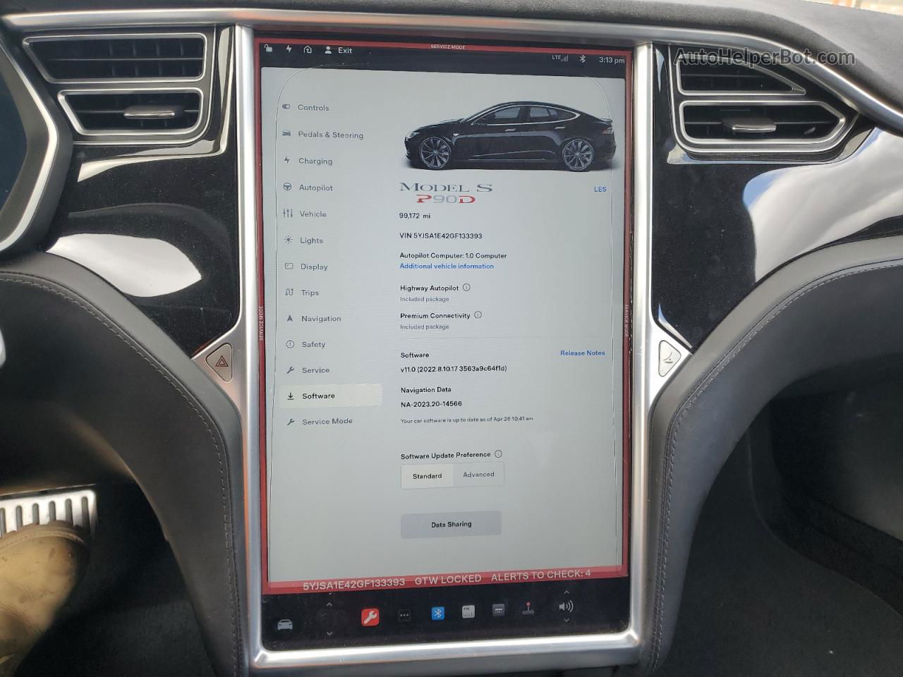 2016 Tesla Model S  Black vin: 5YJSA1E42GF133393