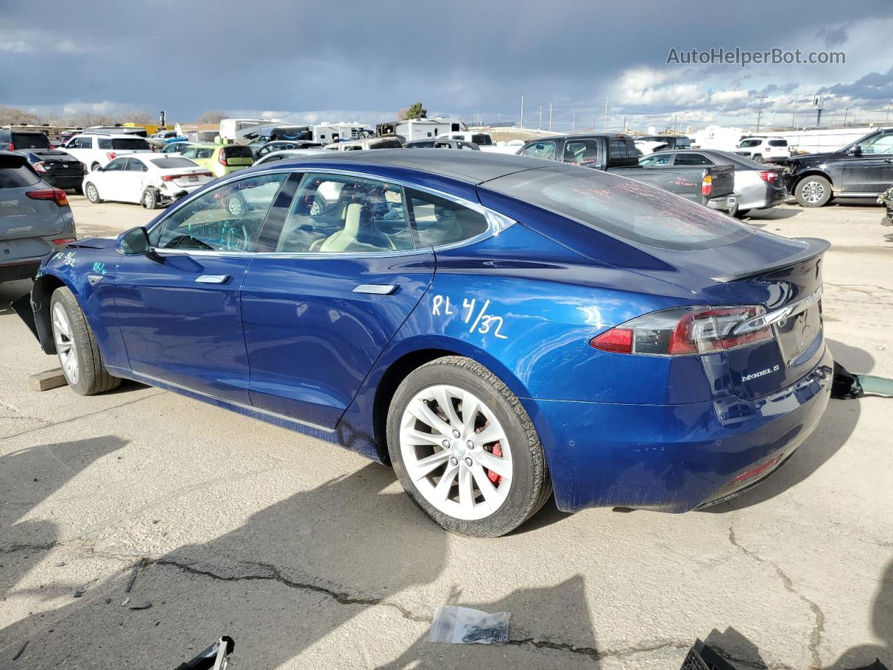 2016 Tesla Model S  Синий vin: 5YJSA1E42GF155586