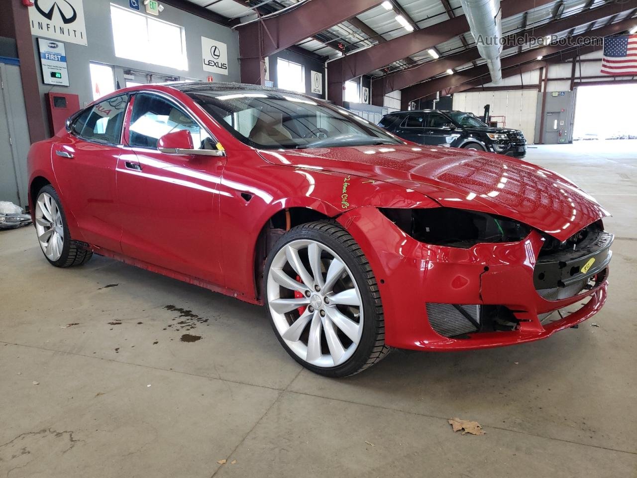 2015 Tesla Model S  Red vin: 5YJSA1E43FF109201