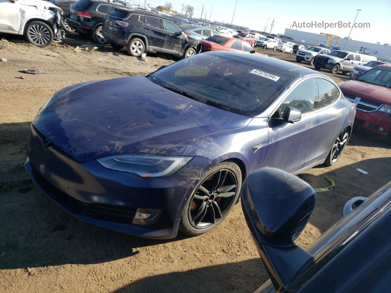 2016 Tesla Model S  Синий vin: 5YJSA1E44GF177492