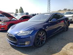 2015 Tesla Model S  Blue vin: 5YJSA1E45FF119616