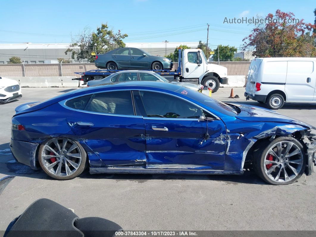 2020 Tesla Model S Performance Dual Motor All-wheel Drive Blue vin: 5YJSA1E45LF381003