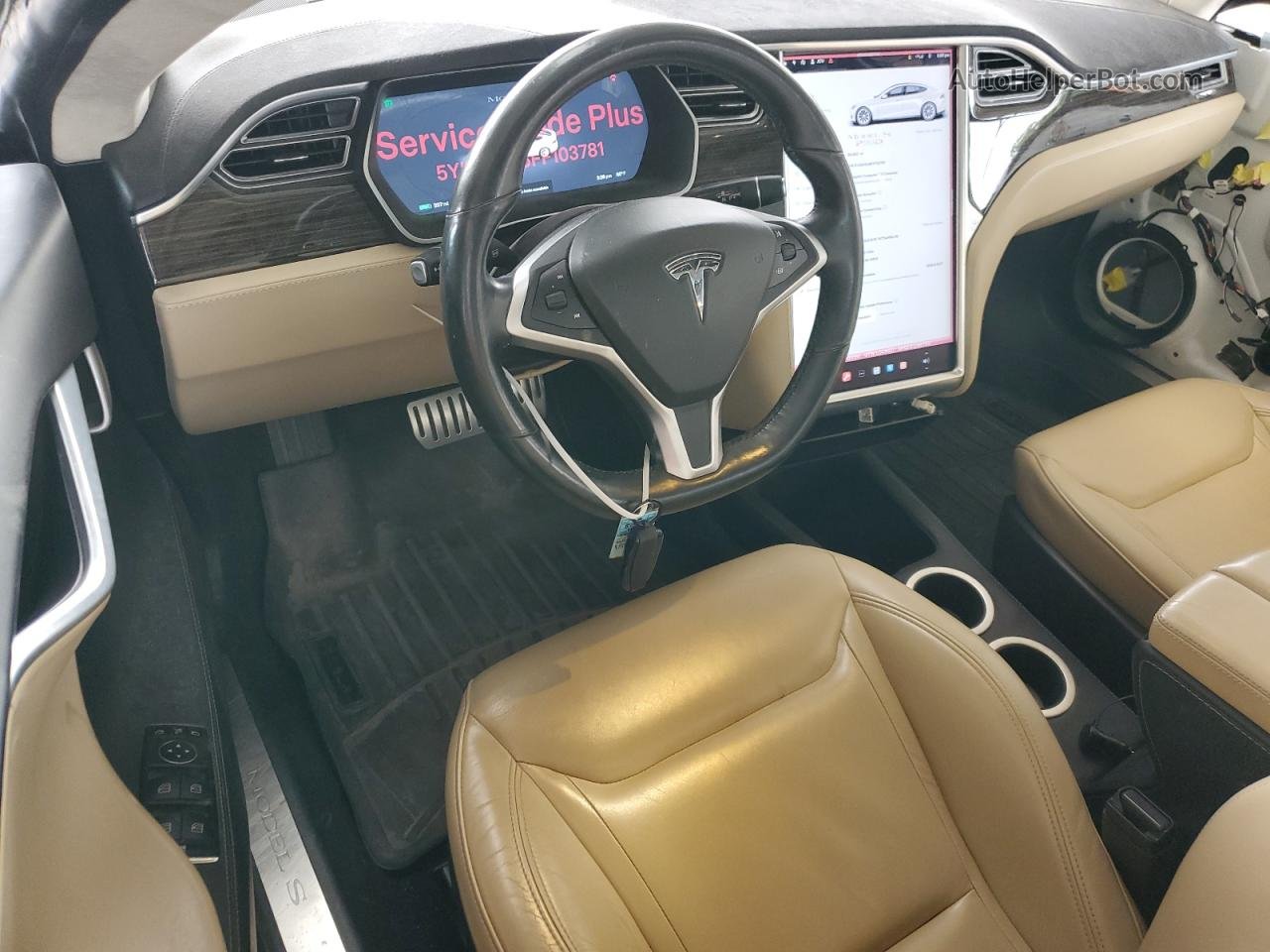 2015 Tesla Model S  Белый vin: 5YJSA1E46FF103781
