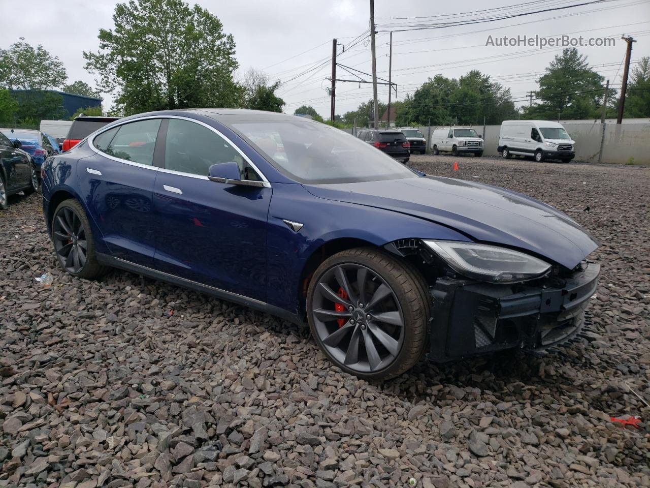 2016 Tesla Model S  Blue vin: 5YJSA1E46GF122834