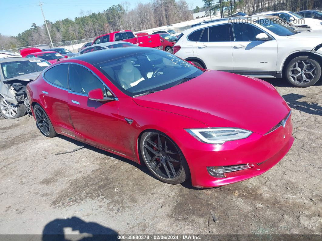 2020 Tesla Model S Performance Dual Motor All-wheel Drive Red vin: 5YJSA1E46LF359902