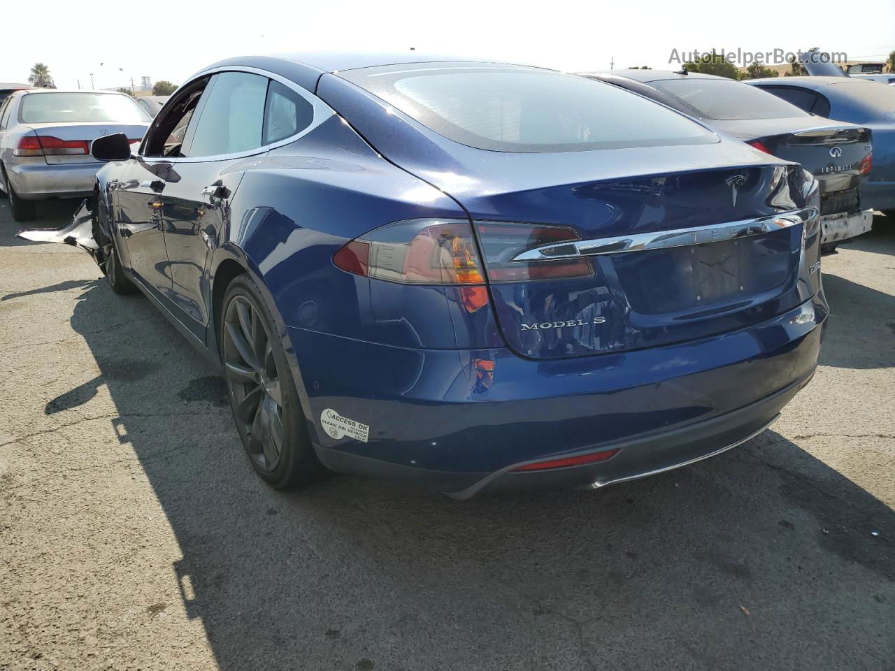 2015 Tesla Model S  Blue vin: 5YJSA1E47FF111050