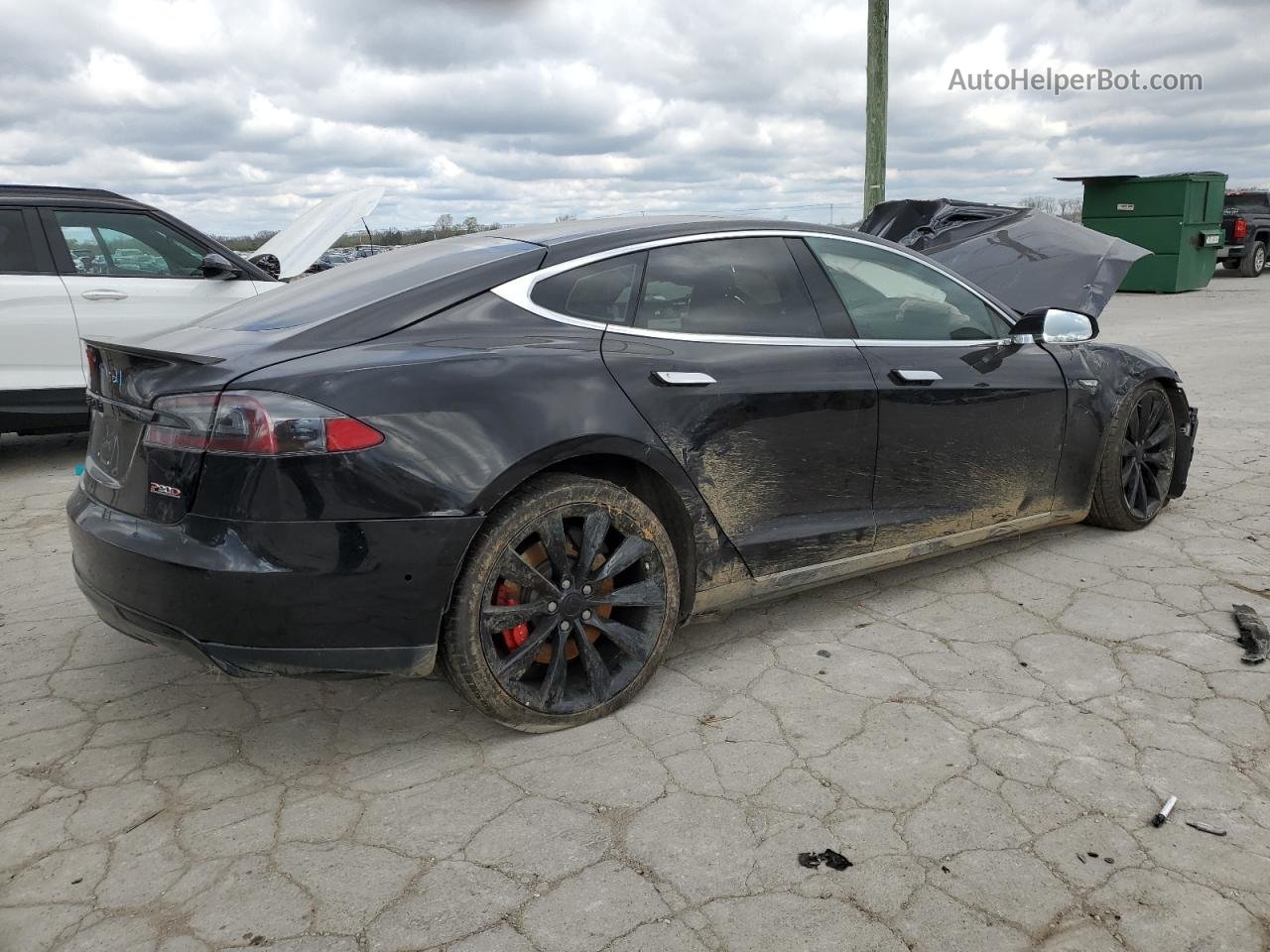 2016 Tesla Model S  Черный vin: 5YJSA1E47GF128450