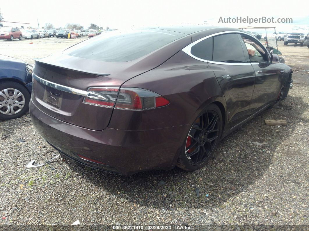 2020 Tesla Model S Performance Maroon vin: 5YJSA1E47LF390589