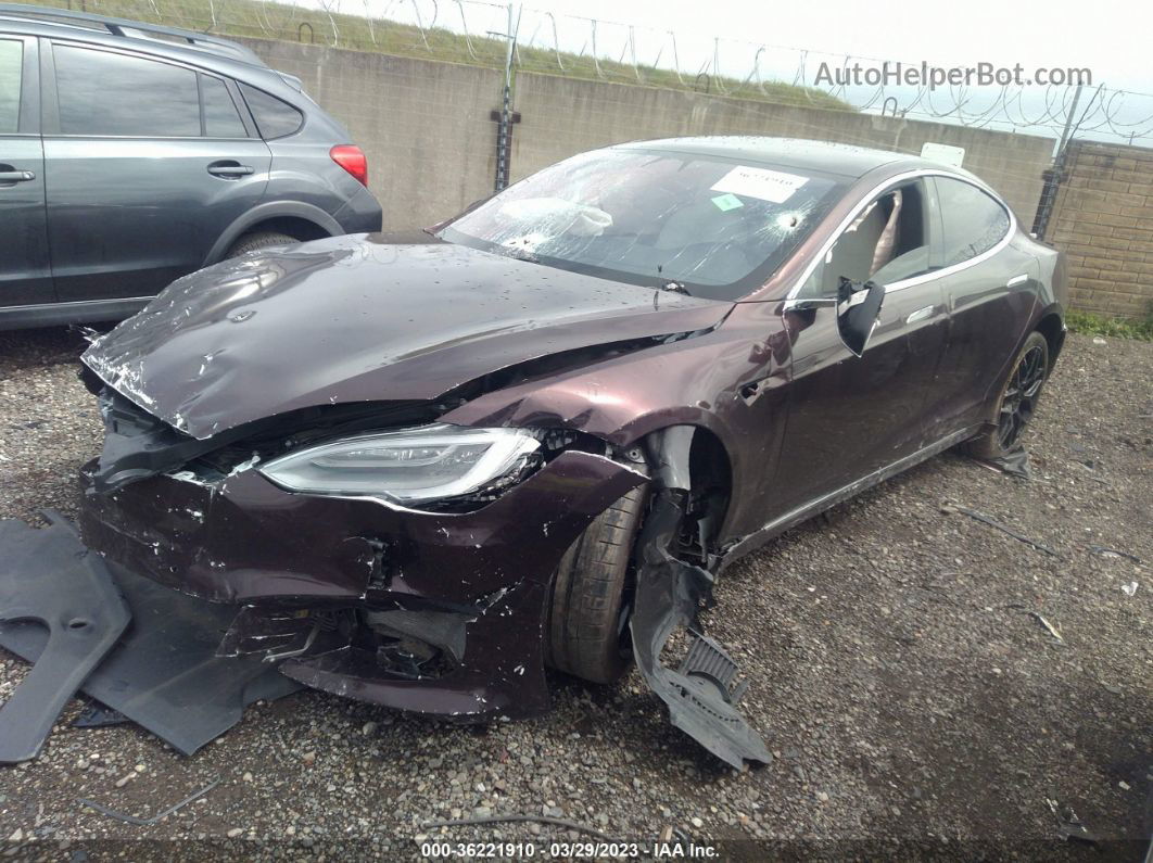 2020 Tesla Model S Performance Maroon vin: 5YJSA1E47LF390589