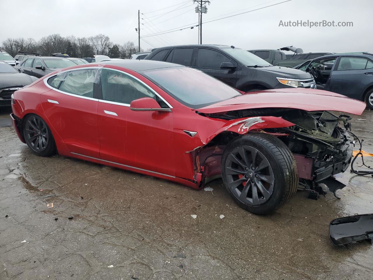2020 Tesla Model S  Red vin: 5YJSA1E47LF407889