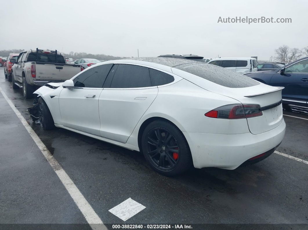 2020 Tesla Model S Performance Dual Motor All-wheel Drive White vin: 5YJSA1E49LF385331