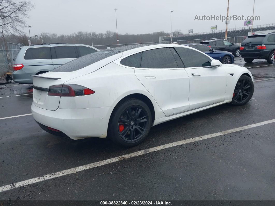 2020 Tesla Model S Performance Dual Motor All-wheel Drive White vin: 5YJSA1E49LF385331