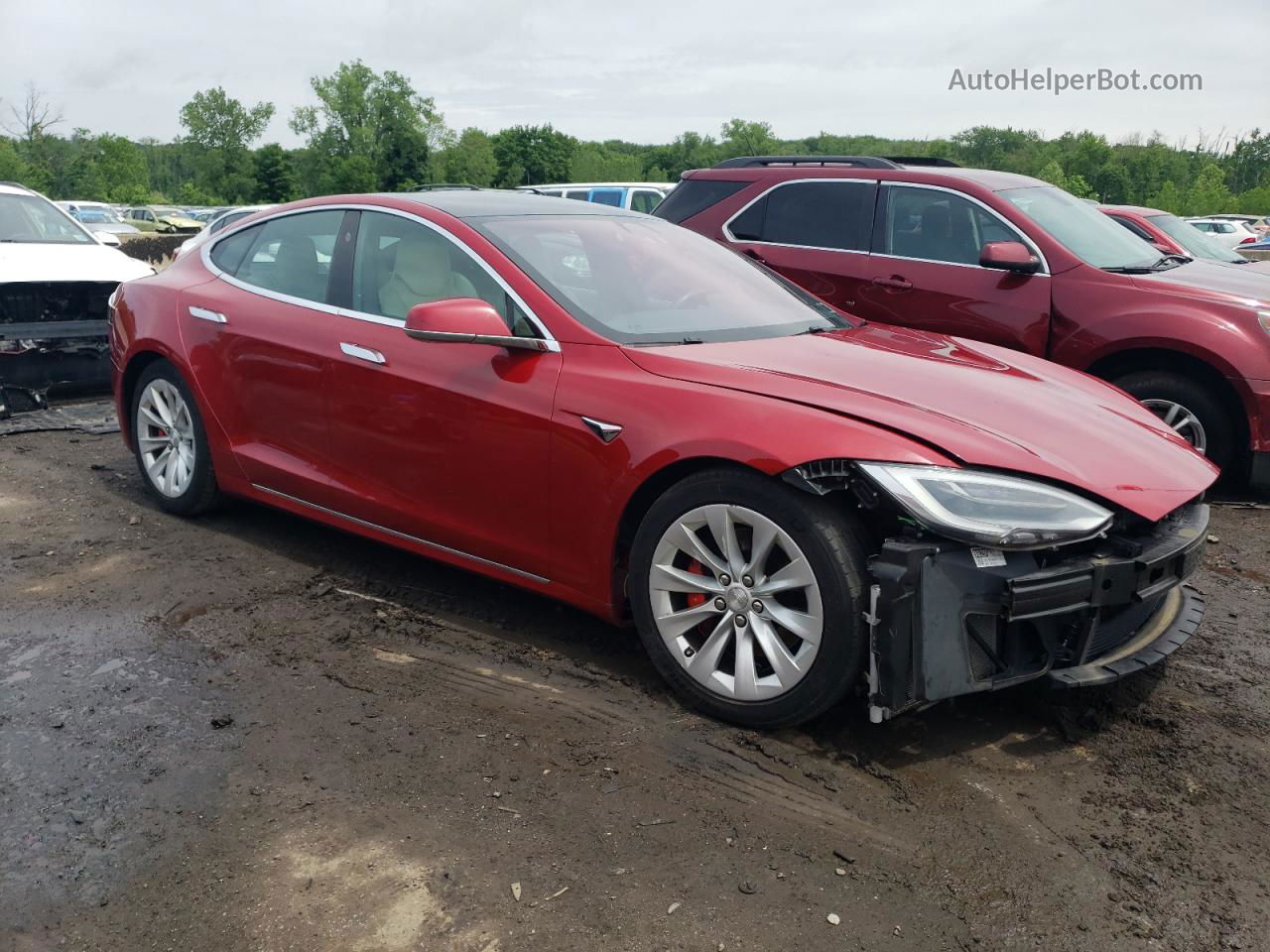 2019 Tesla Model S  Red vin: 5YJSA1E4XKF337478