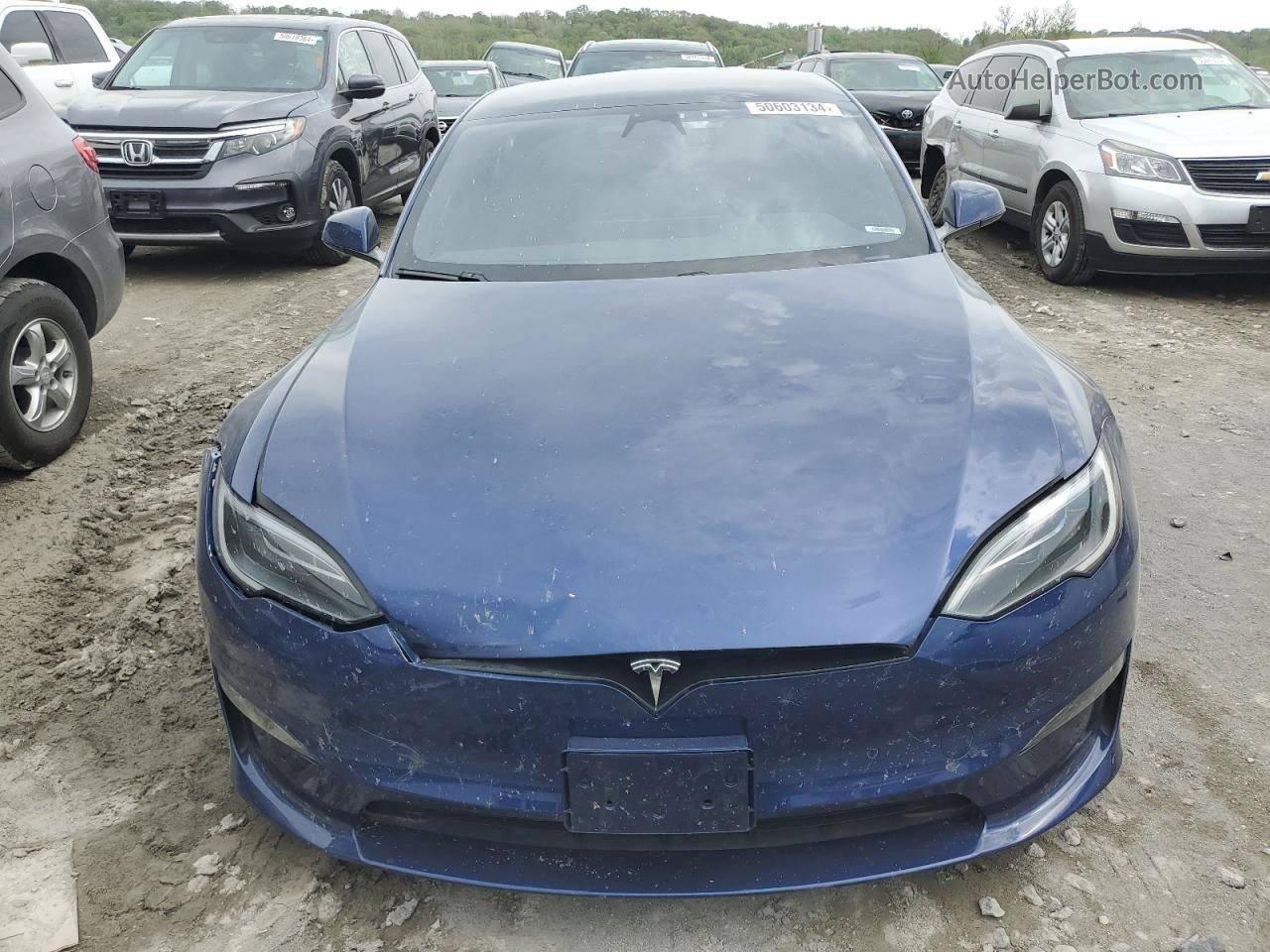 2022 Tesla Model S  Blue vin: 5YJSA1E50NF492716