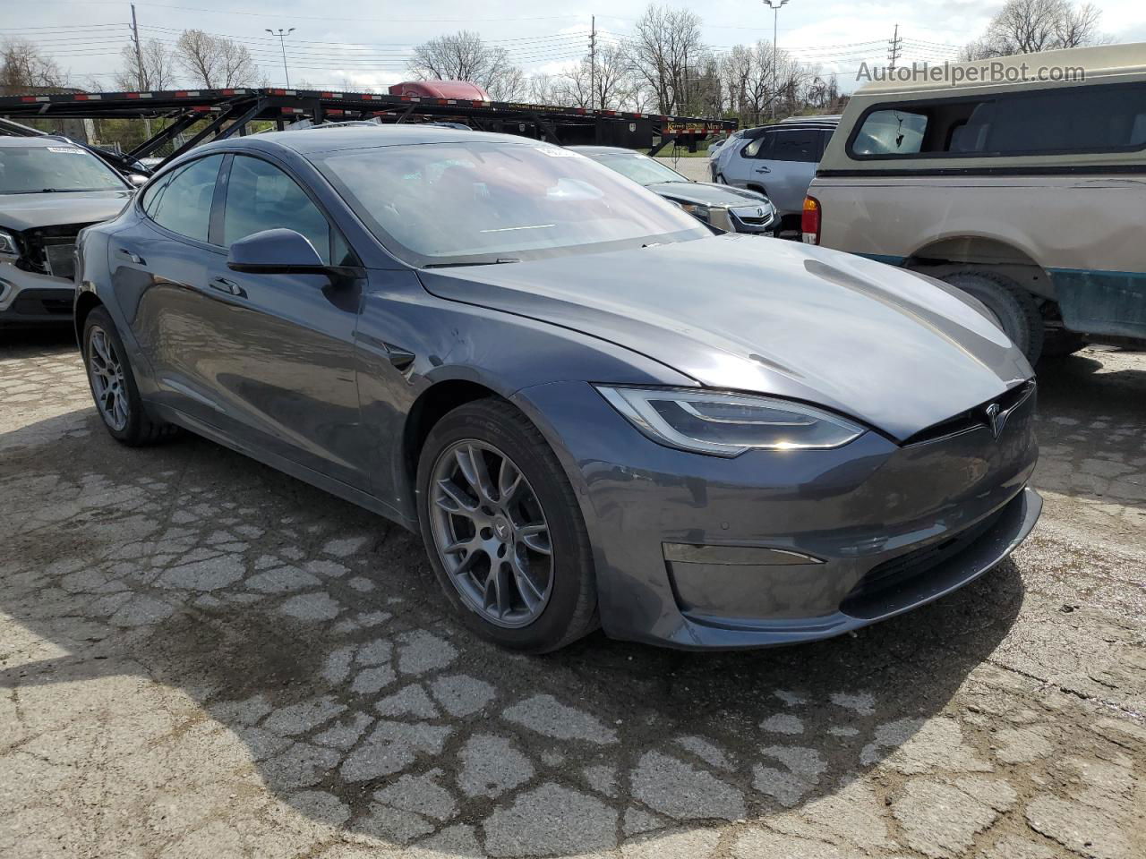 2021 Tesla Model S  Gray vin: 5YJSA1E52MF432225