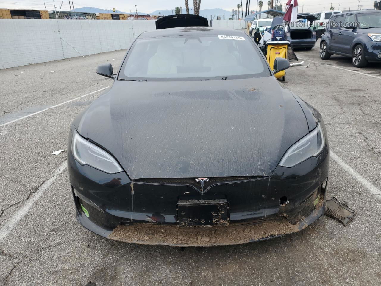 2022 Tesla Model S  Black vin: 5YJSA1E52NF490658