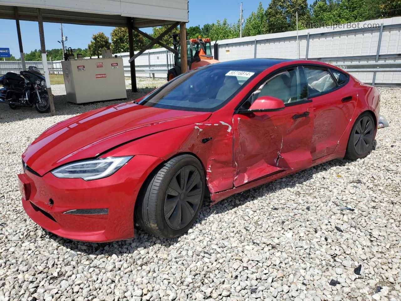 2021 Tesla Model S  Red vin: 5YJSA1E57MF454575