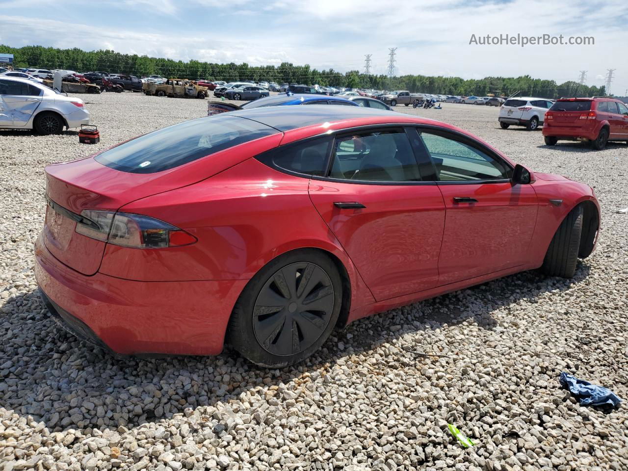 2021 Tesla Model S  Red vin: 5YJSA1E57MF454575