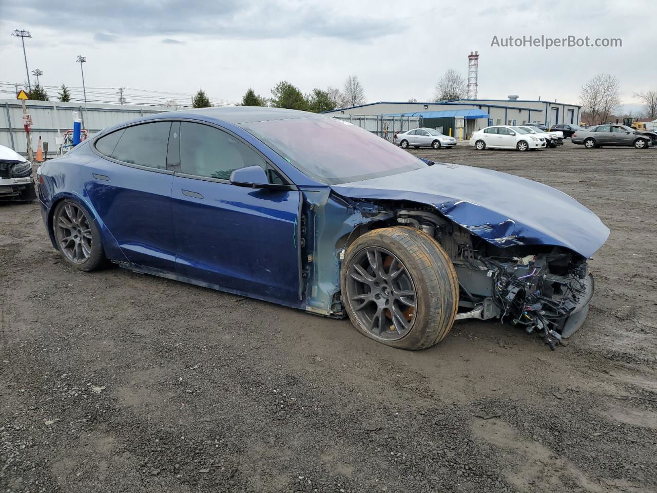 2022 Tesla Model S  Синий vin: 5YJSA1E59NF471086