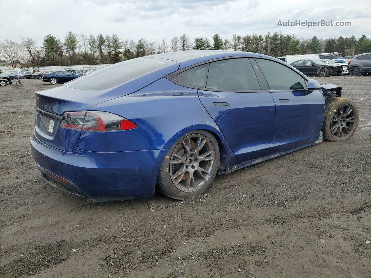 2022 Tesla Model S  Синий vin: 5YJSA1E59NF471086