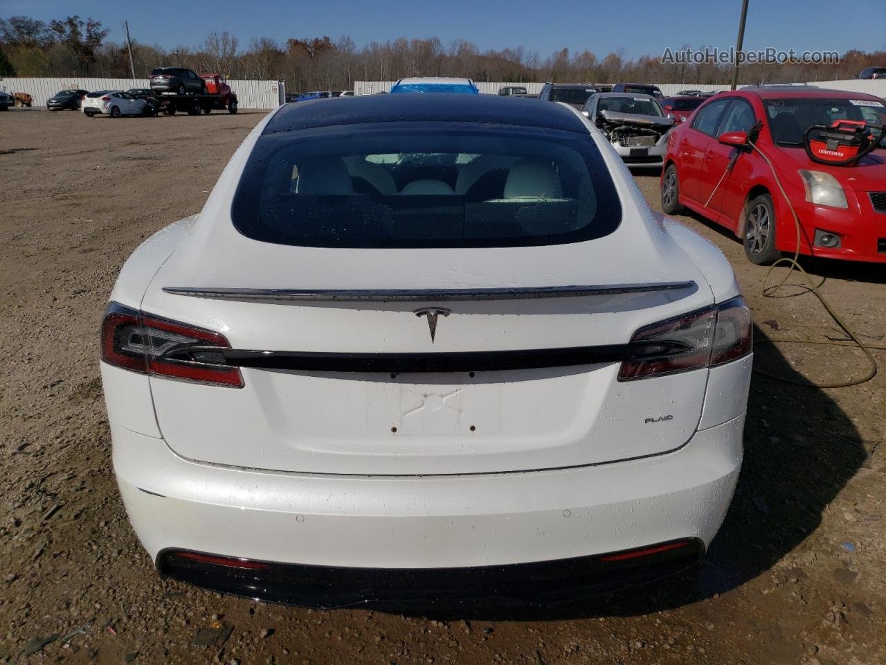 2021 Tesla Model S  Белый vin: 5YJSA1E60MF442552
