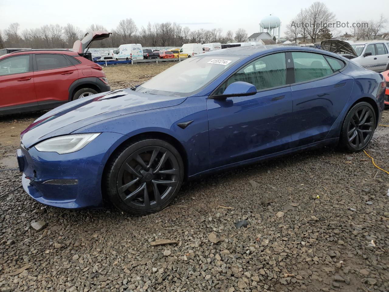 2021 Tesla Model S  Синий vin: 5YJSA1E61MF441345