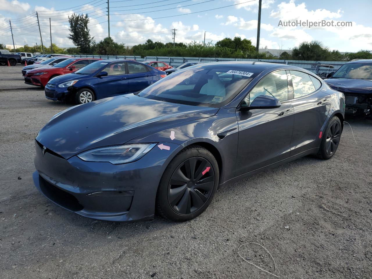 2021 Tesla Model S  Gray vin: 5YJSA1E61MF452314