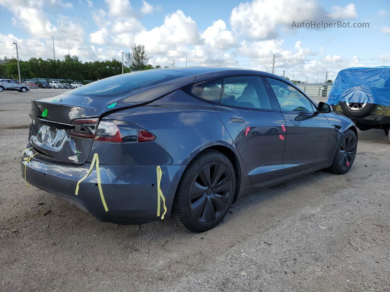 2021 Tesla Model S  Серый vin: 5YJSA1E61MF452314