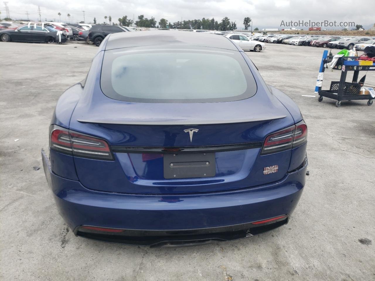 2022 Tesla Model S  Синий vin: 5YJSA1E67NF472391