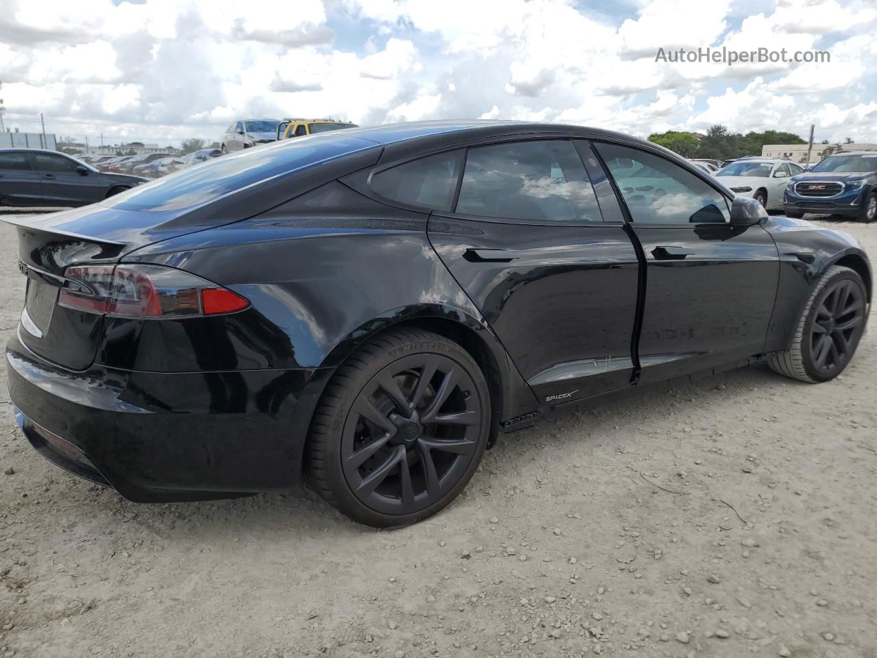 2021 Tesla Model S  Black vin: 5YJSA1E6XMF453803