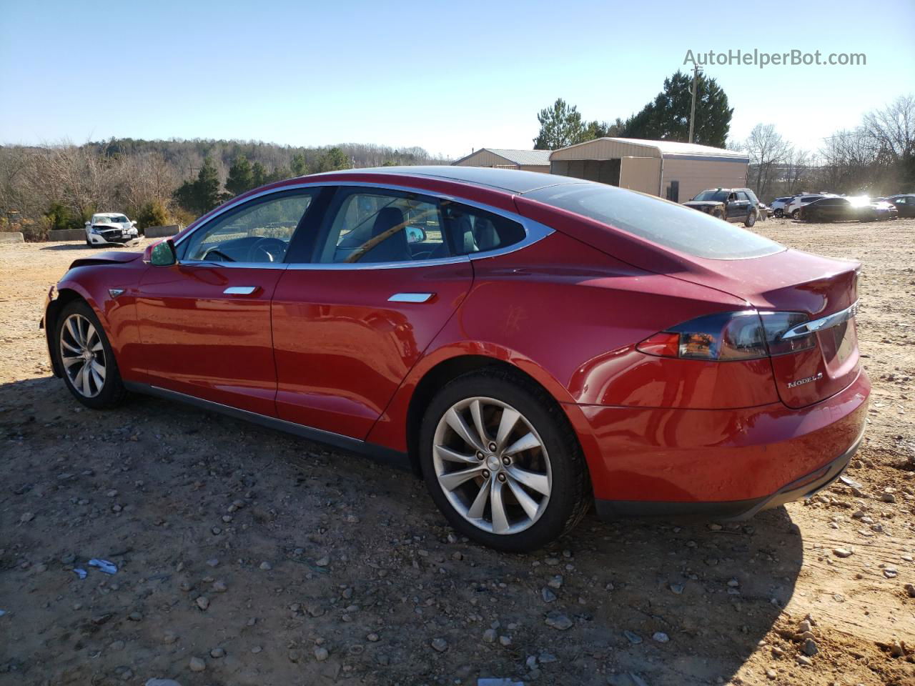 2014 Tesla Model S  Red vin: 5YJSA1H10EFP29102