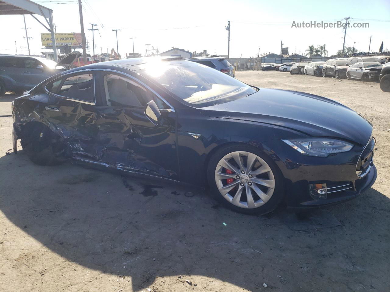 2014 Tesla Model S  Blue vin: 5YJSA1H10EFP44215