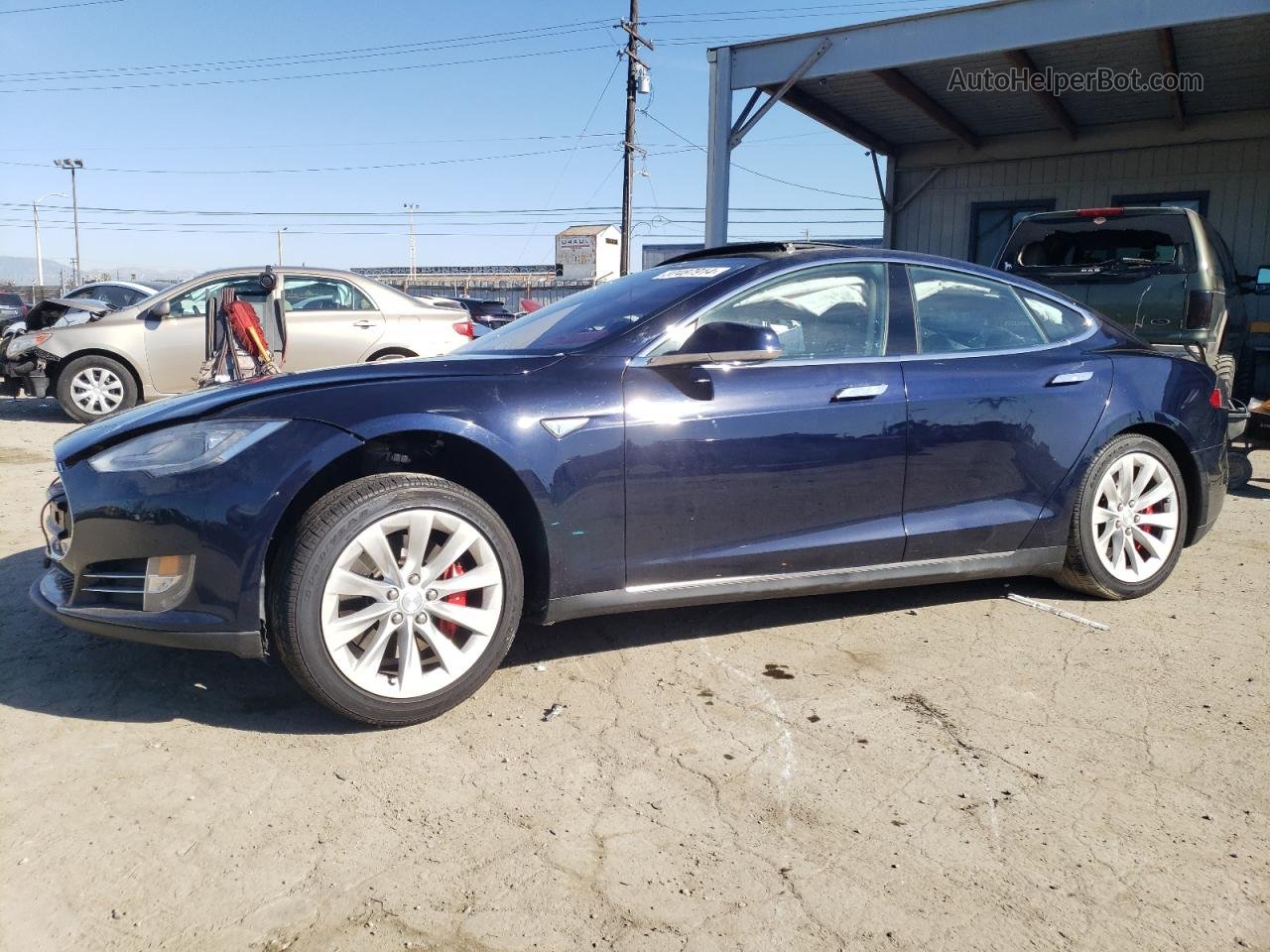 2014 Tesla Model S  Blue vin: 5YJSA1H10EFP44215