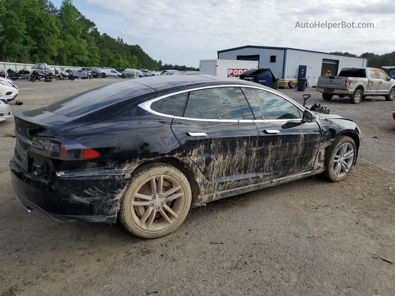 2014 Tesla Model S  Black vin: 5YJSA1H10EFP45350