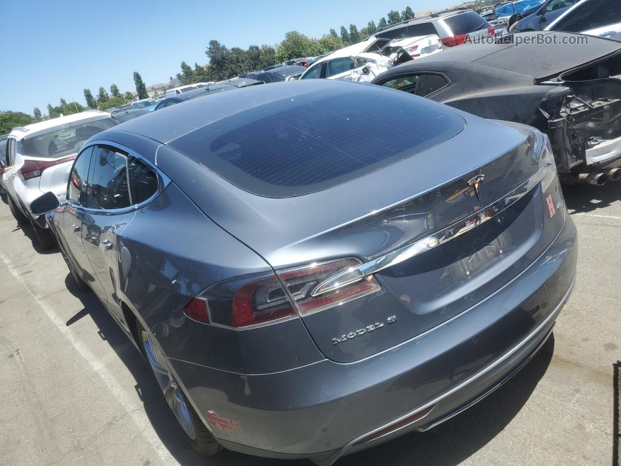 2014 Tesla Model S  Gray vin: 5YJSA1H11EFP36415