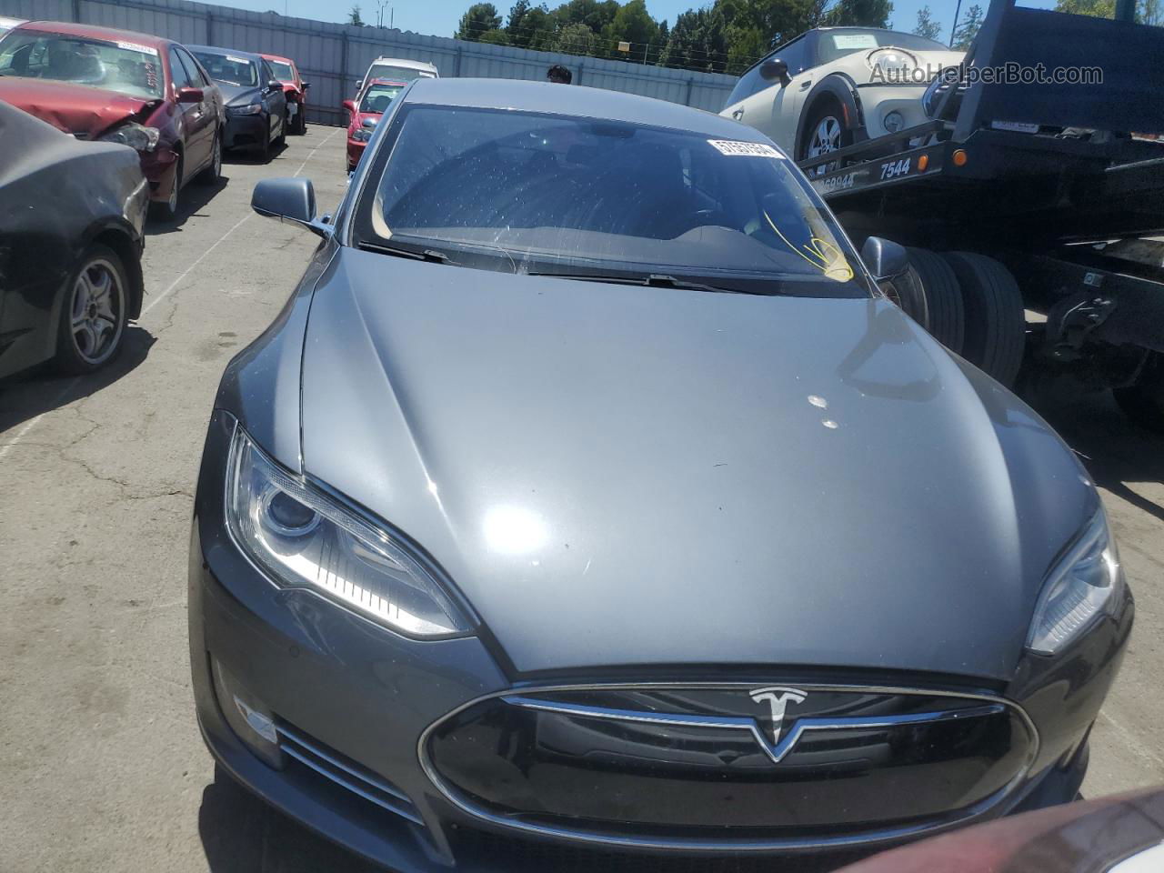 2014 Tesla Model S  Gray vin: 5YJSA1H11EFP36415