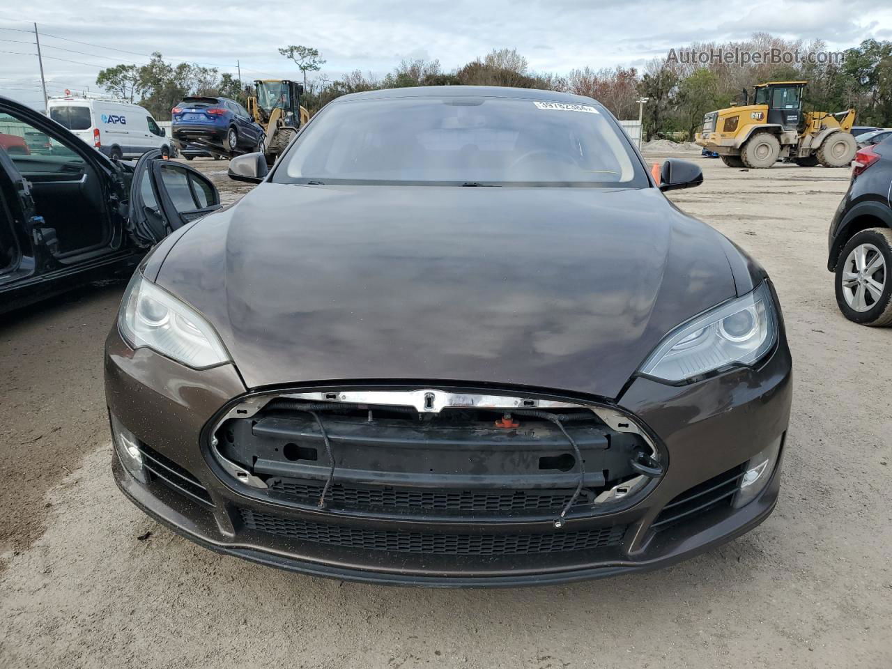 2014 Tesla Model S  Brown vin: 5YJSA1H11EFP40514