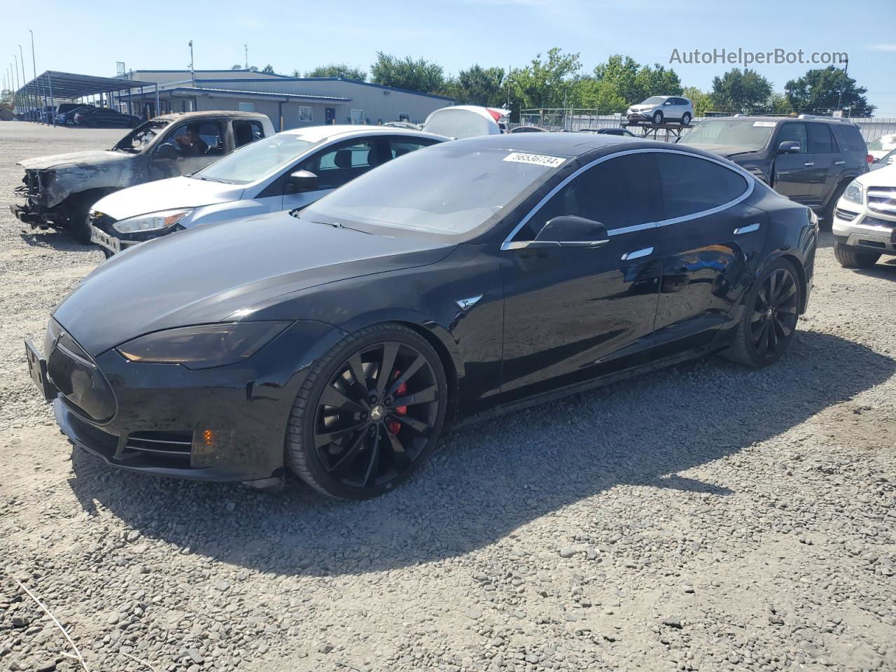 2014 Tesla Model S  Black vin: 5YJSA1H11EFP51545