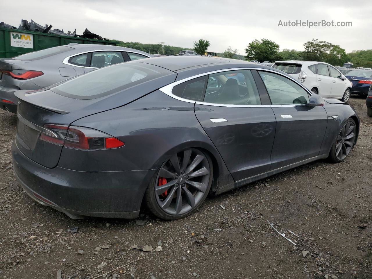 2014 Tesla Model S Gray vin: 5YJSA1H11EFP52274