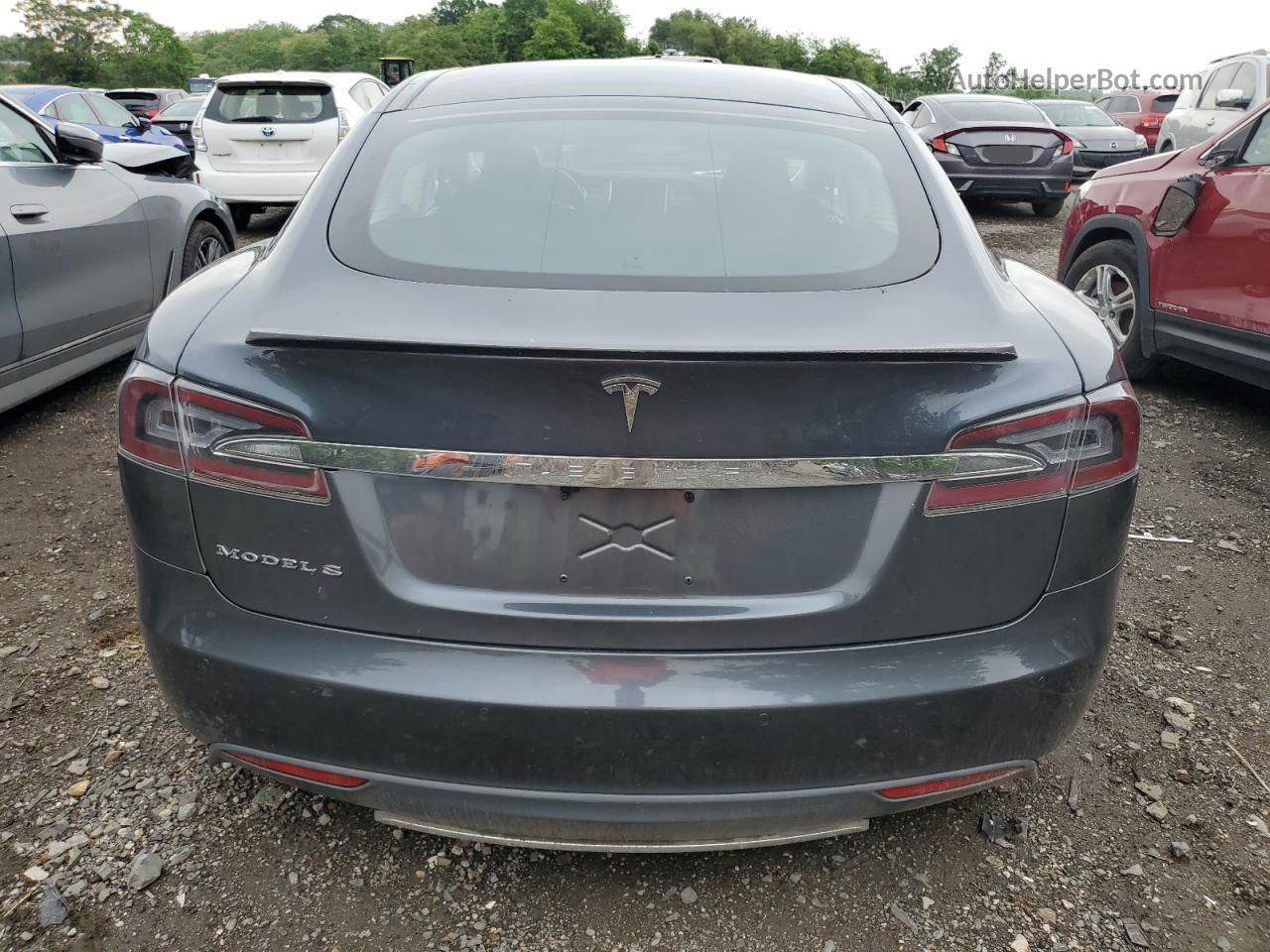 2014 Tesla Model S Gray vin: 5YJSA1H11EFP52274