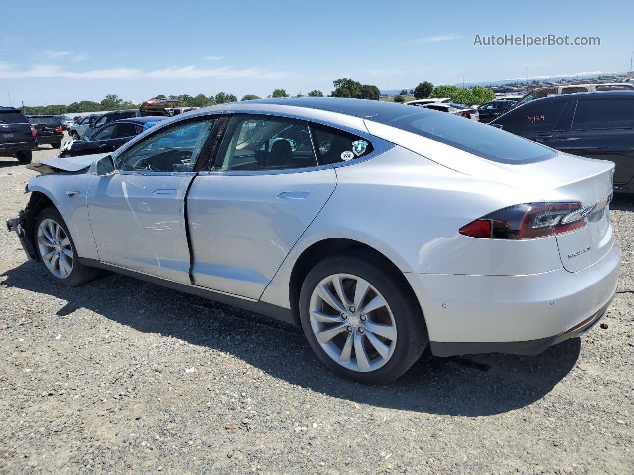 2014 Tesla Model S  Silver vin: 5YJSA1H11EFP53800