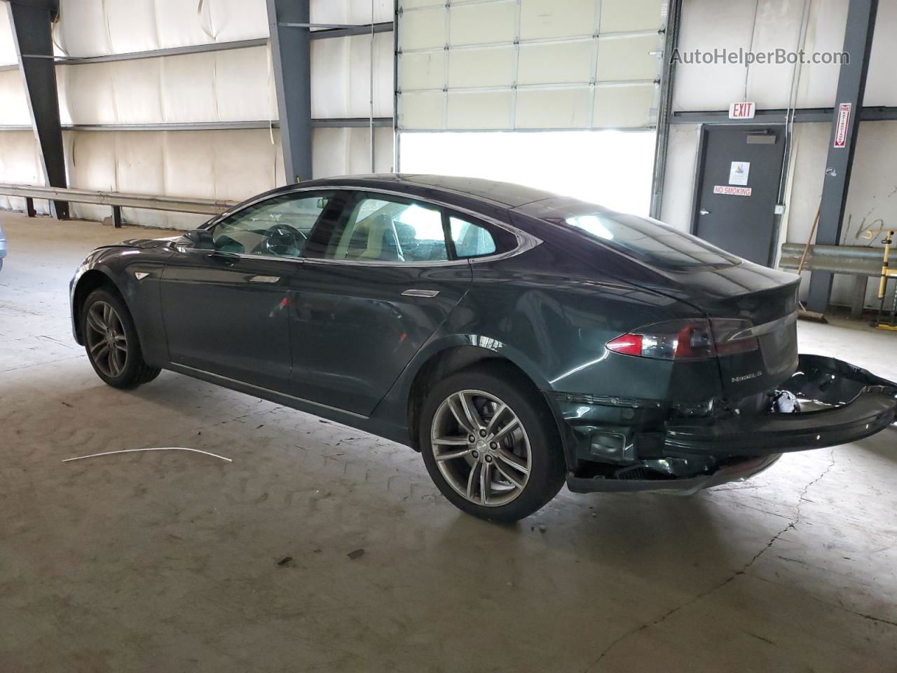 2014 Tesla Model S  Green vin: 5YJSA1H12EFP50565