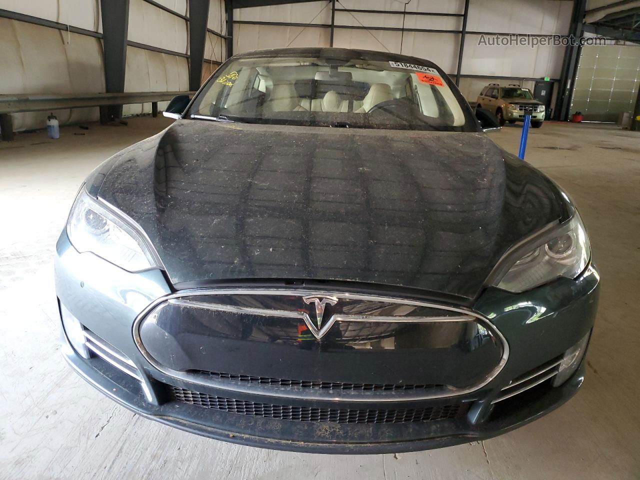 2014 Tesla Model S  Green vin: 5YJSA1H12EFP50565