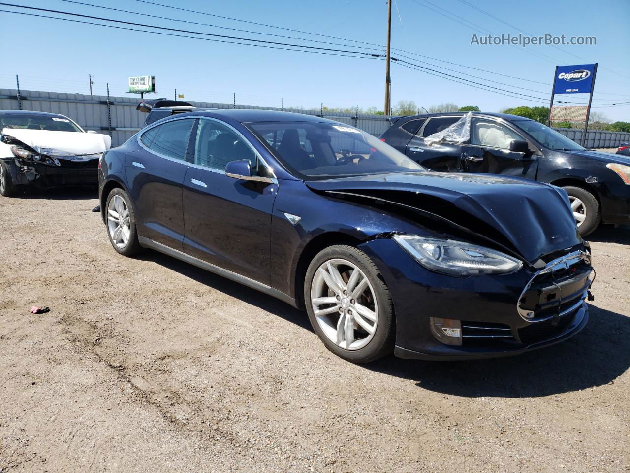 2014 Tesla Model S  Blue vin: 5YJSA1H12EFP28467