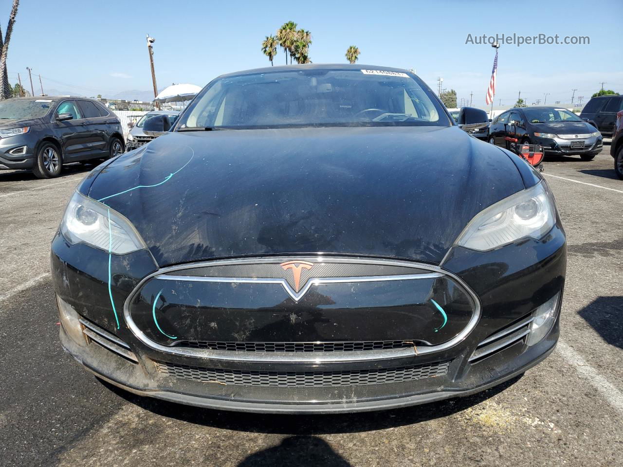 2014 Tesla Model S  Black vin: 5YJSA1H12EFP32115