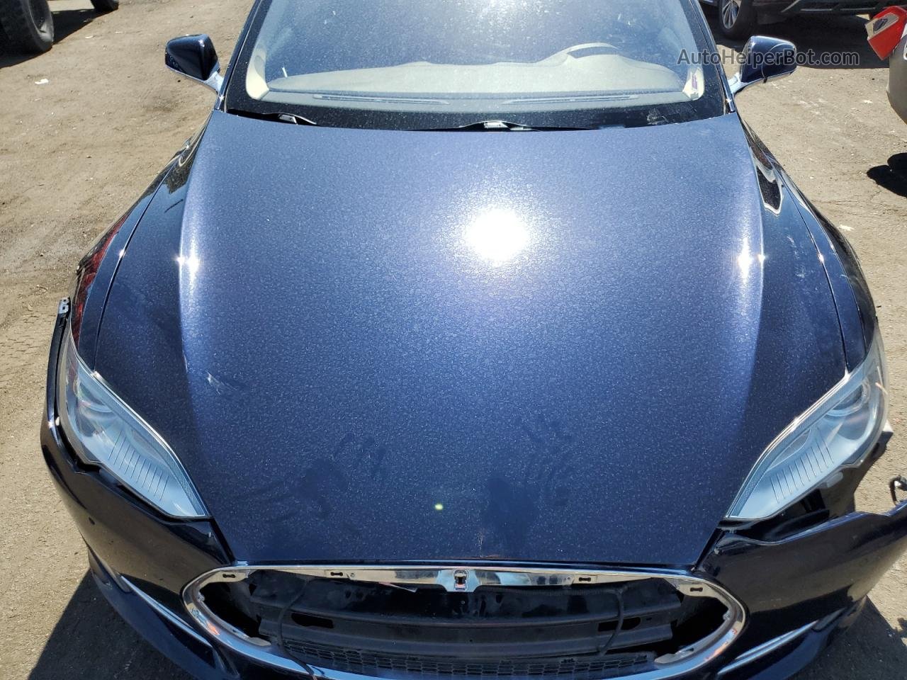 2014 Tesla Model S  Синий vin: 5YJSA1H12EFP56348