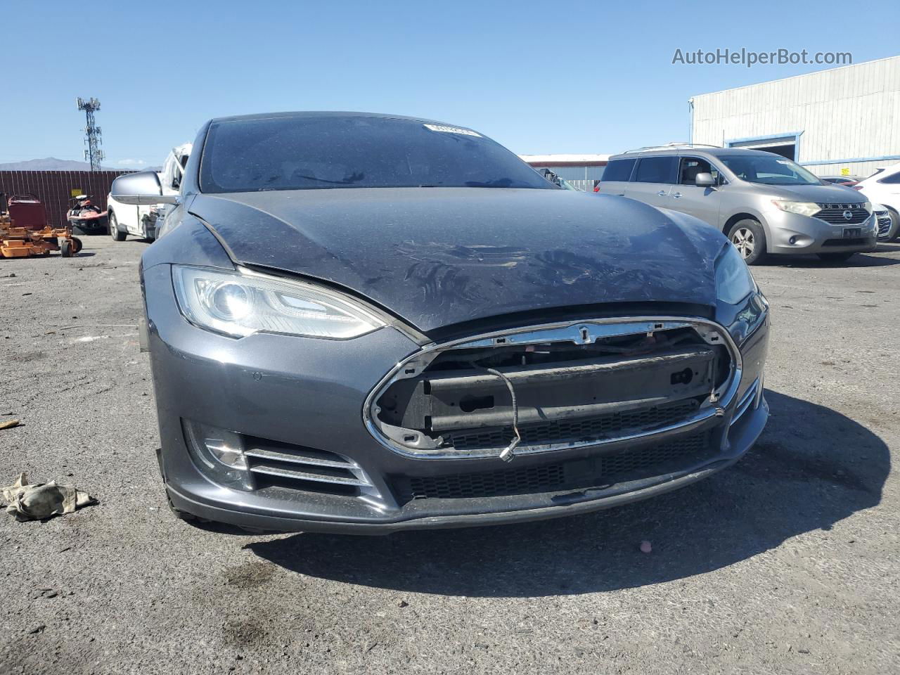 2014 Tesla Model S  Gray vin: 5YJSA1H12EFP57337