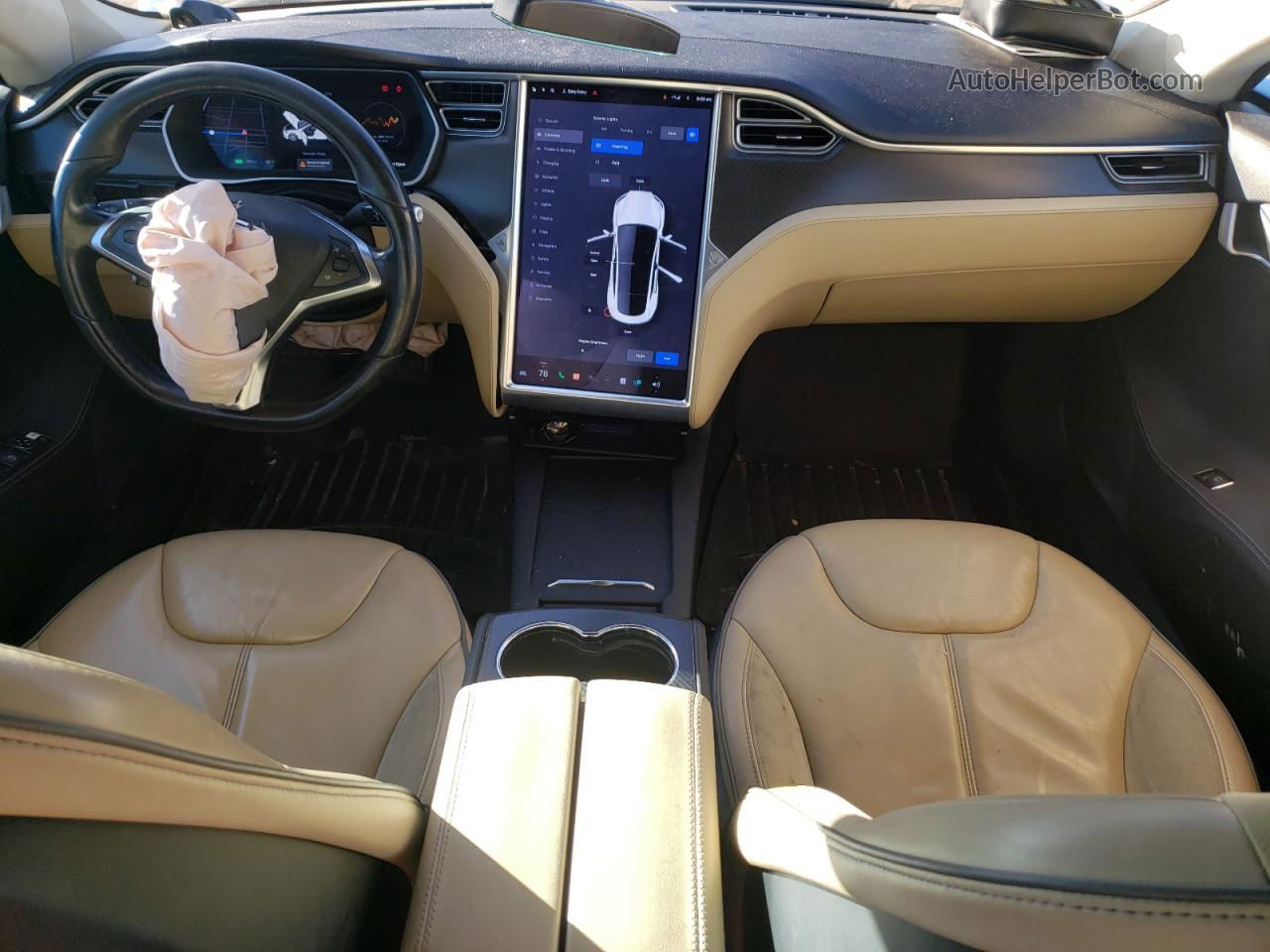 2014 Tesla Model S  White vin: 5YJSA1H12EFP61131