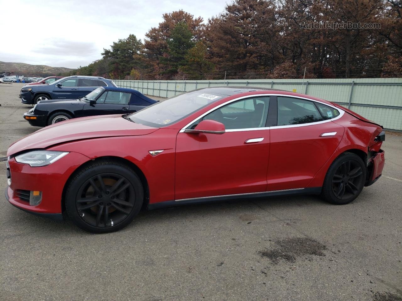 2014 Tesla Model S  Red vin: 5YJSA1H13EFP29448