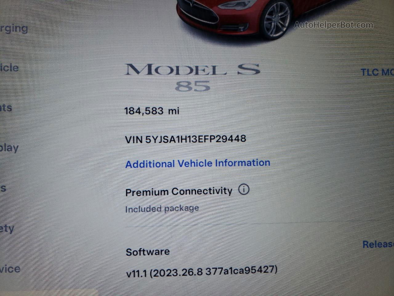 2014 Tesla Model S  Красный vin: 5YJSA1H13EFP29448